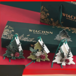 3 Pack Christmas Ornaments Scented Wax Packs, Hanging Tree Shaped Pieces - Long Lasting Fragrance Sachets for Home, Wardrobe, Bedroom & Car, handmade