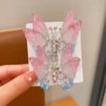 2-Pieces Rhinestone Butterfly Hair Clips, Moving Butterfly Hair Clips for Baby Girls, Butterfly Hair Clips Butterfly Clips Metal Hair Barrettes Hairpins Duck Bill Clips Girls Hair Accessories for Women Girls for Teens Women, Flying Butterfly Hair Clips, Moving Wings Butterfly Hair Barrettes Accessories